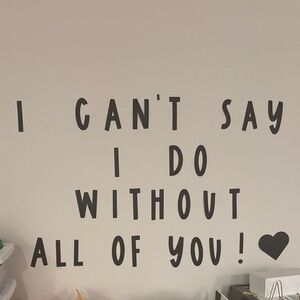 Black Wall Cardstock Cutouts - Bridal Party Proposal